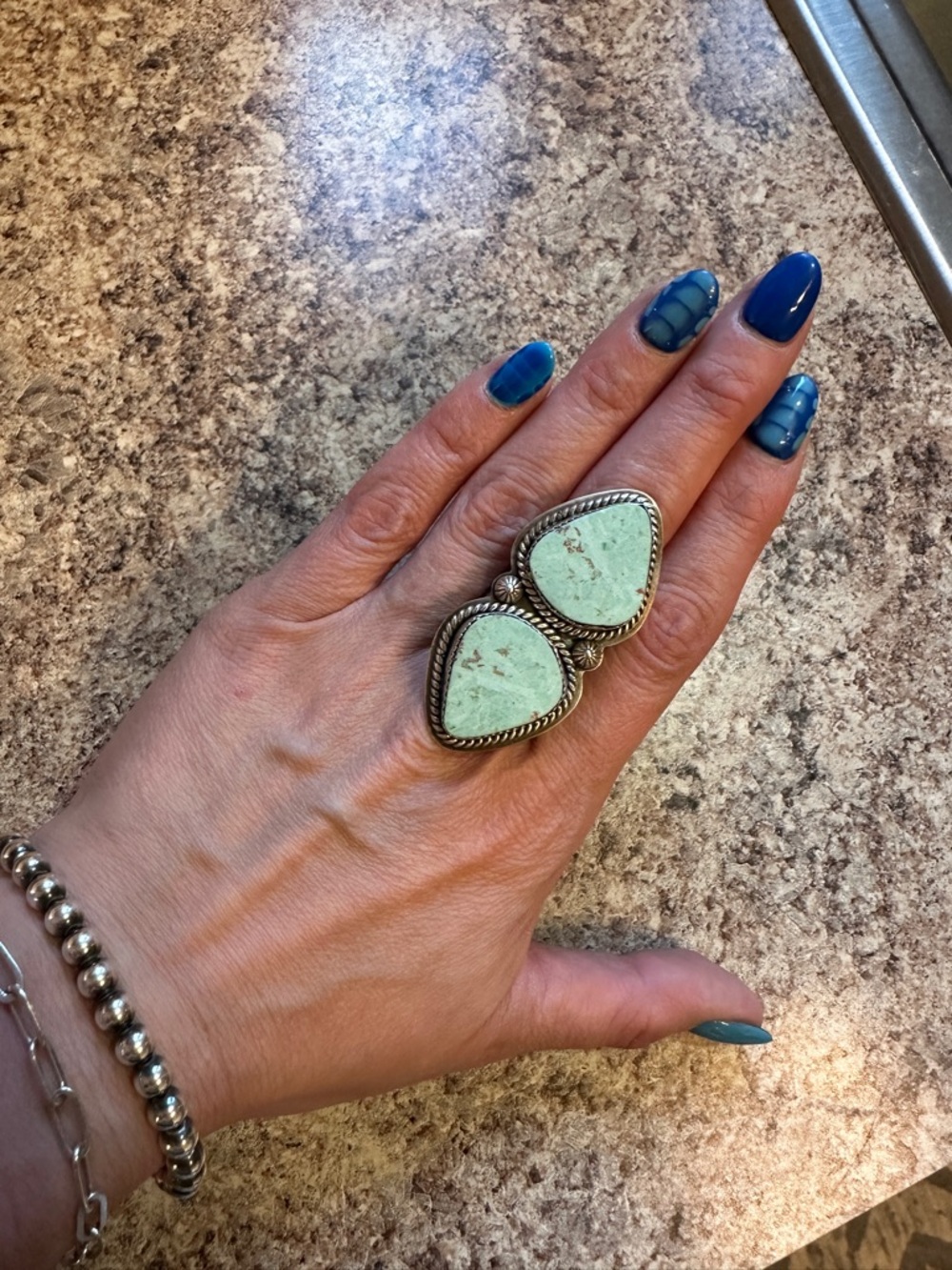 Dry creek statement ring, native made! Adjustable band